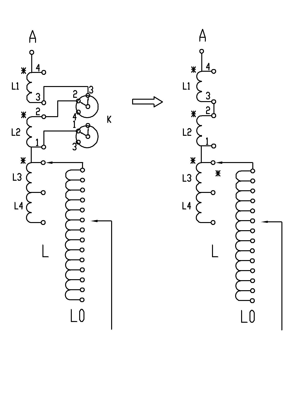 Single-body transformer having novel wiring structure