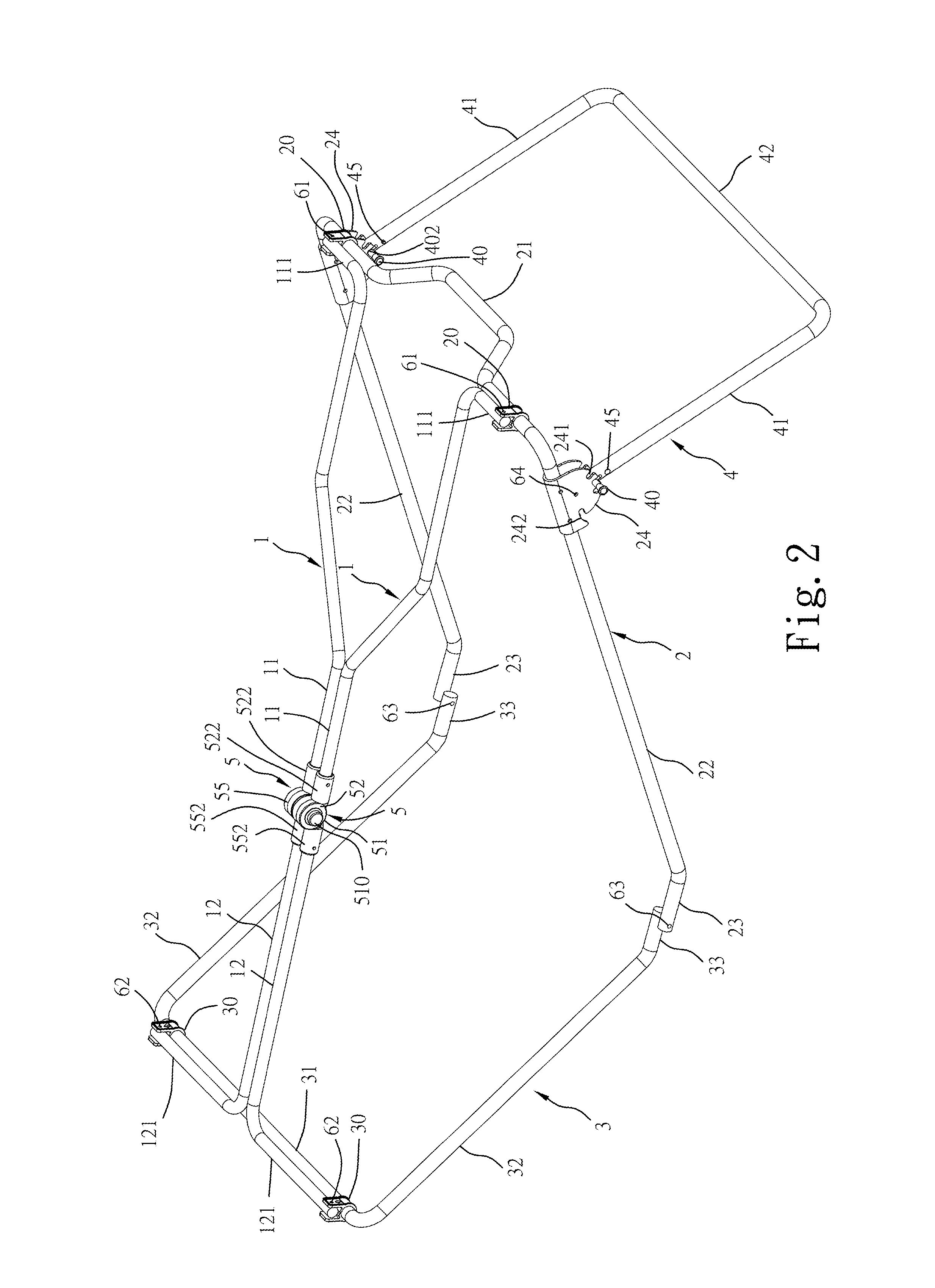 Easy fold layout hunting blind framework structure