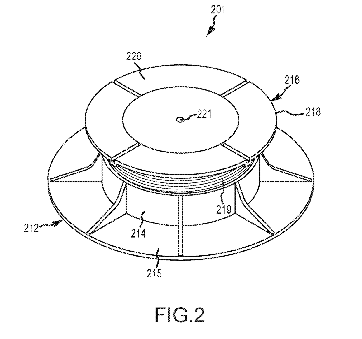 Peripheral stabilizing system for elevated flooring surface