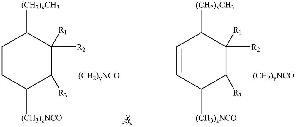 Application of a low burning rate high energy butylated hydroxyl propellant and cycloaliphatic diisocyanate