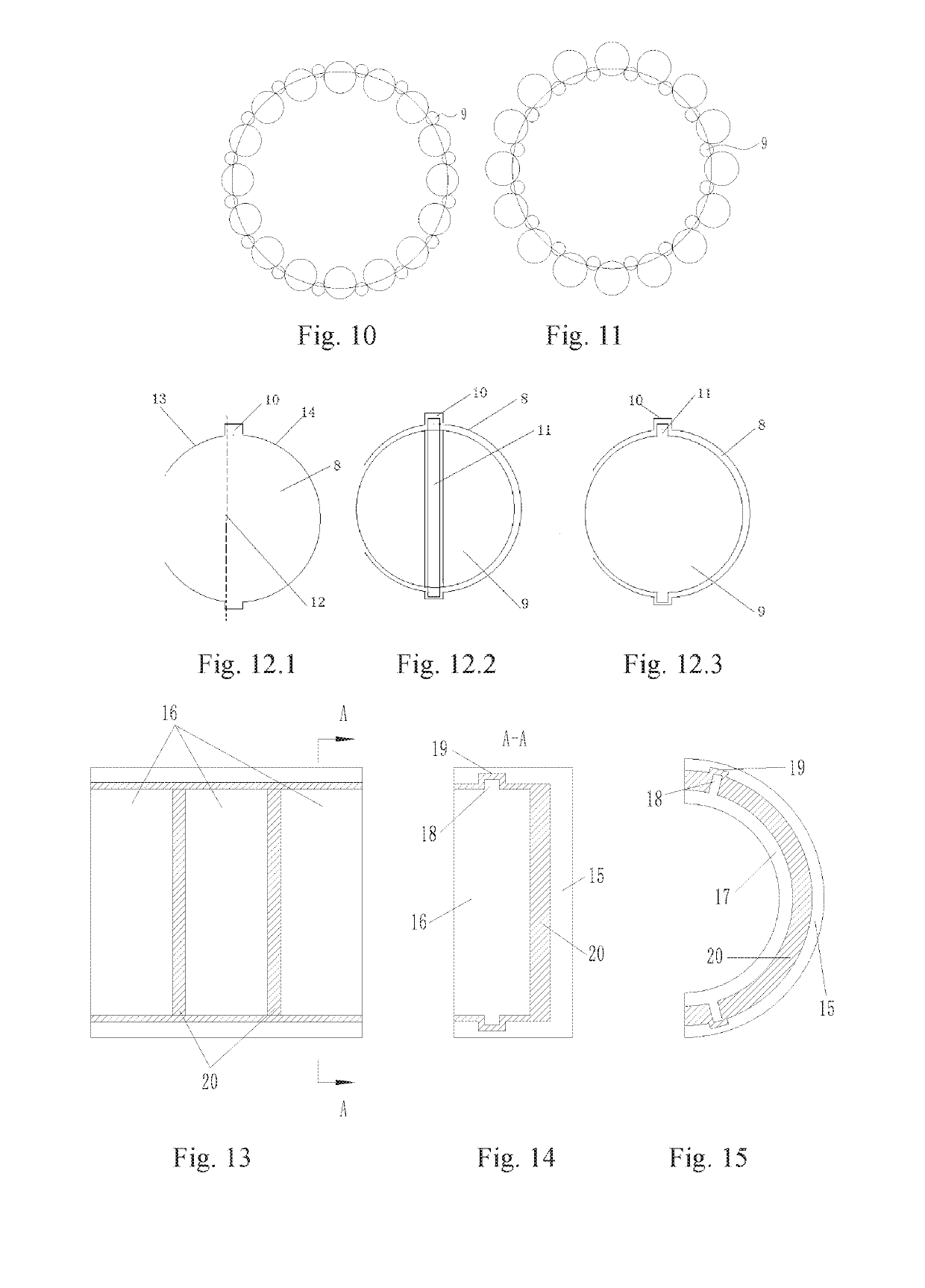 Rolling piston ring, piston and cylinder