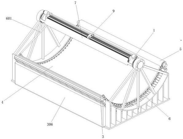 Photo-thermal driving type membrane distillation treatment device for salt-containing industrial wastewater