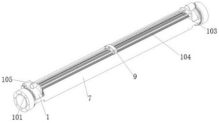 Photo-thermal driving type membrane distillation treatment device for salt-containing industrial wastewater