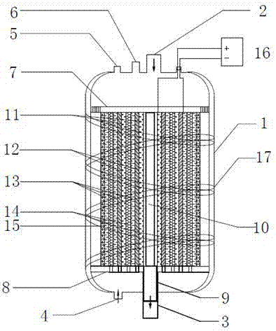 Spirally wound electrochemical water treatment reactor