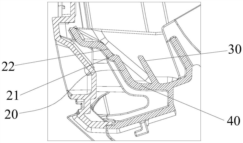 Bottom shell structure and air conditioner