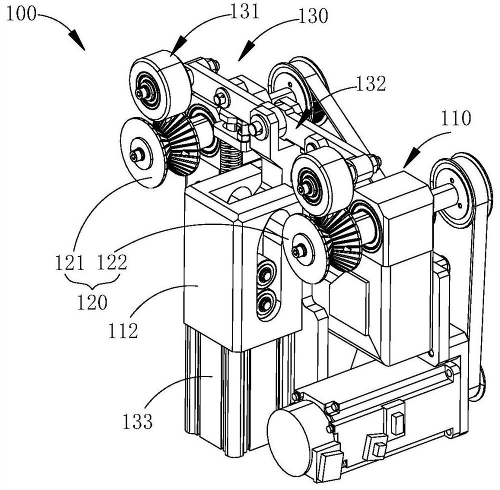 Rebar transfer executing mechanism and rebar transfer device