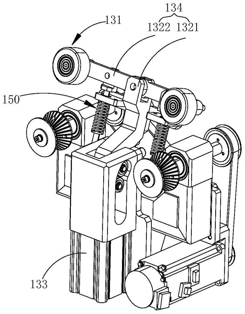 Rebar transfer executing mechanism and rebar transfer device