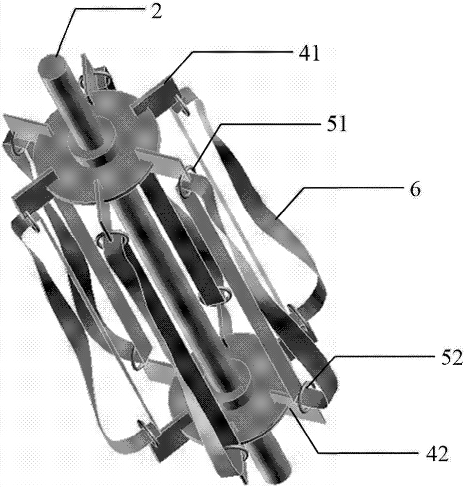 Rigid-flexible combined paddle for enhancing the fluid mixing effect