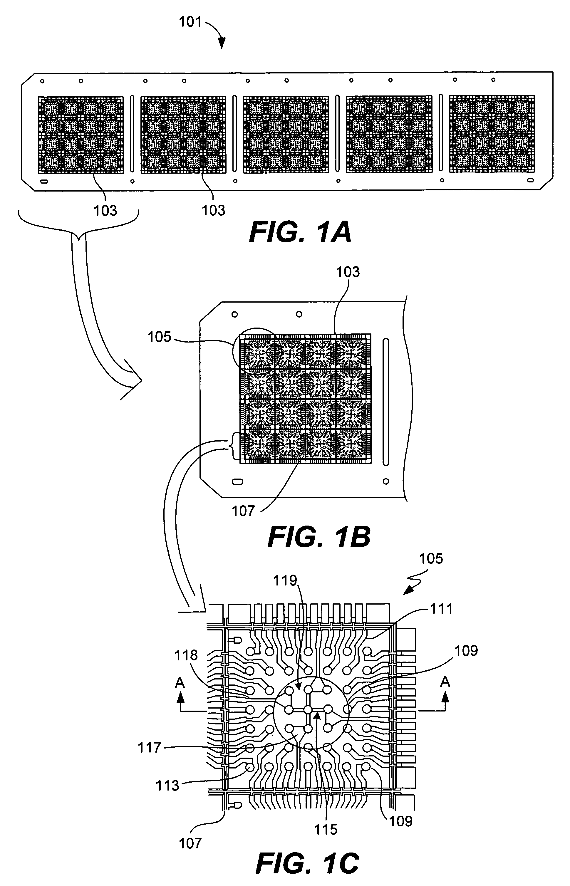 Wire bonding on thinned portions of a lead-frame configured for use in a micro-array integrated circuit package