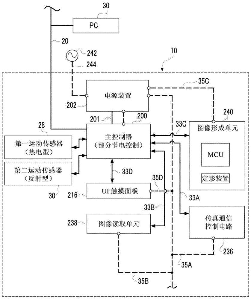 Power supply control device, image processing device, power supply control method