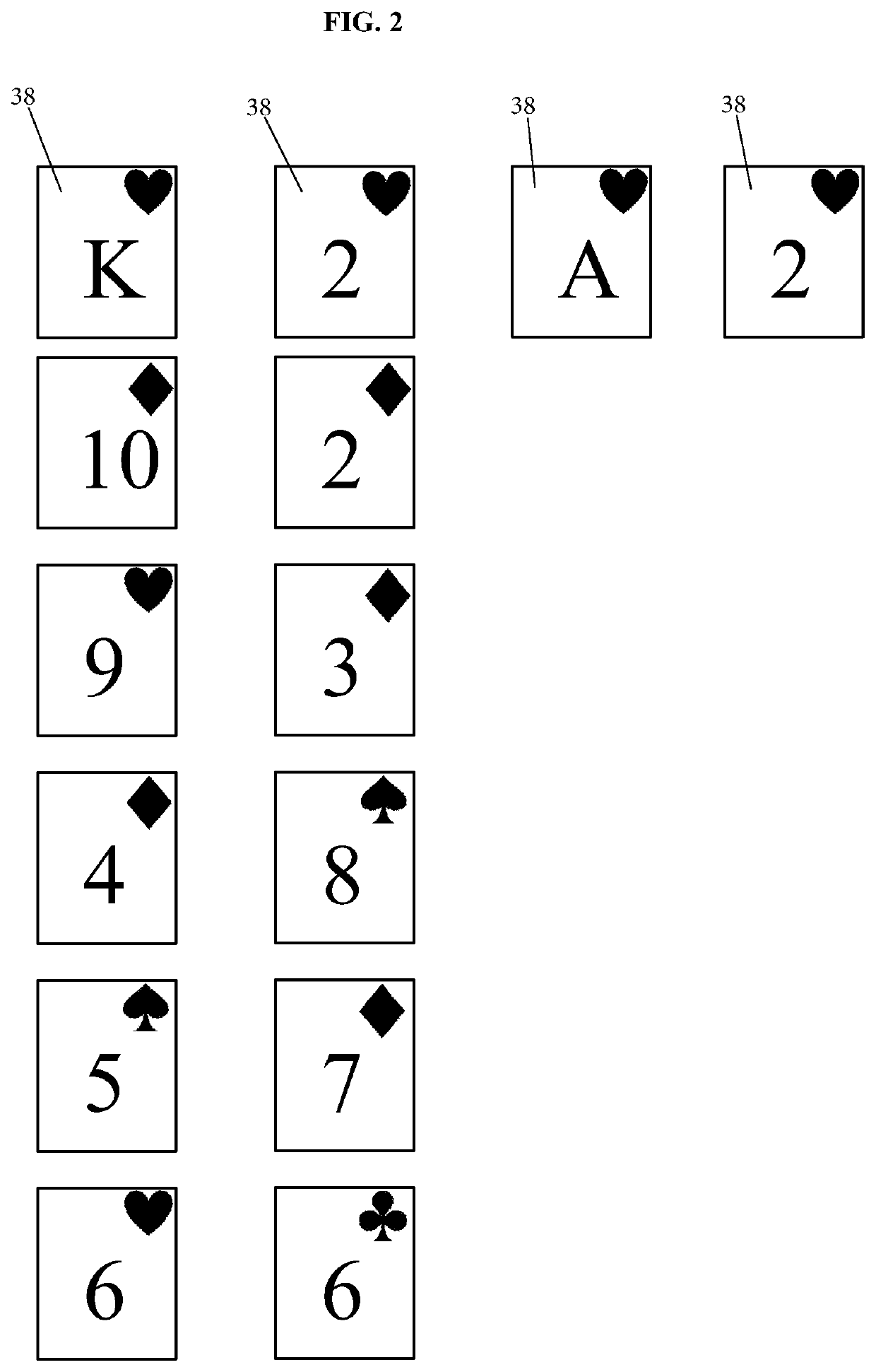 Modified method and apparatus for playing blackjack