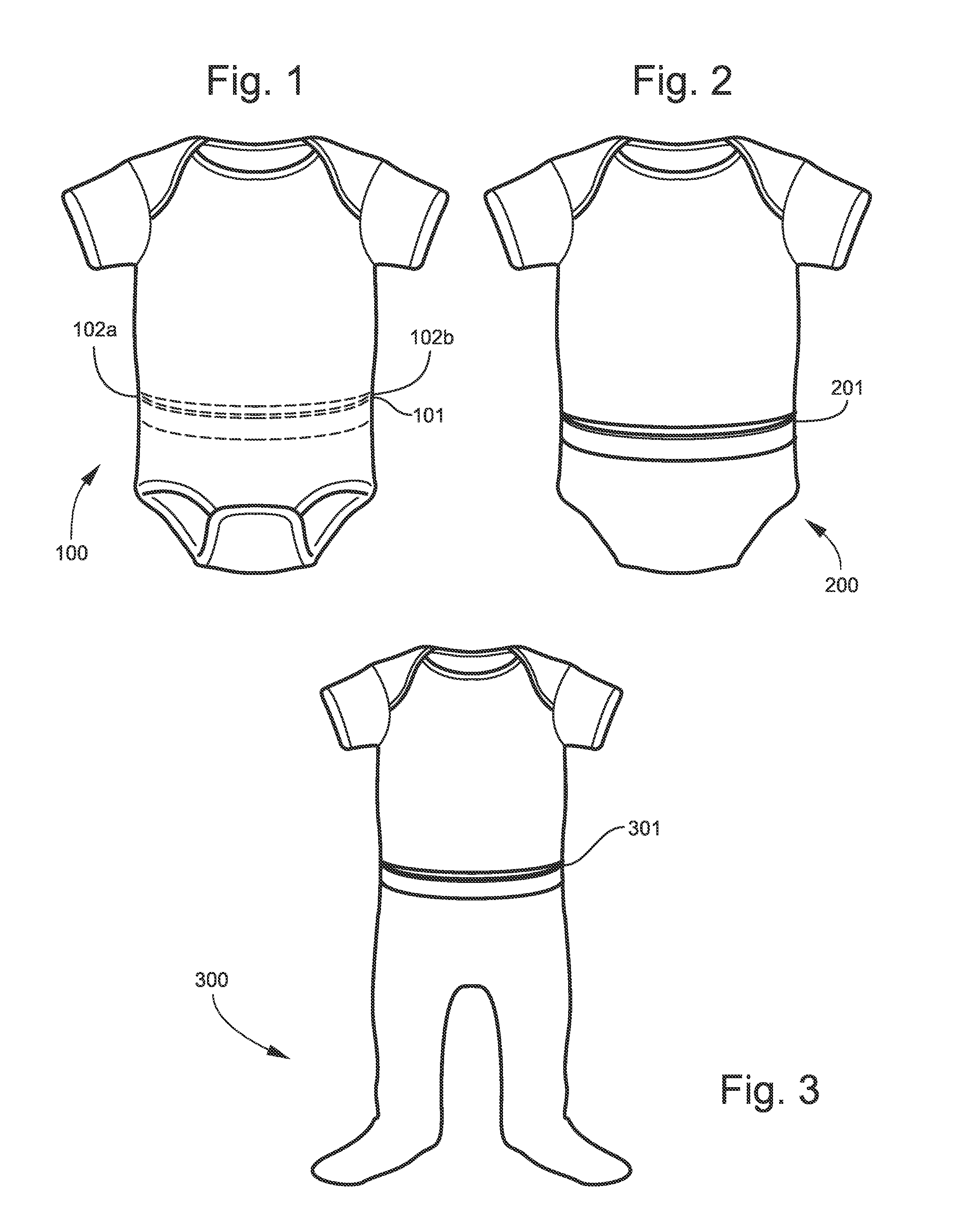 Inspection pocket for baby garment