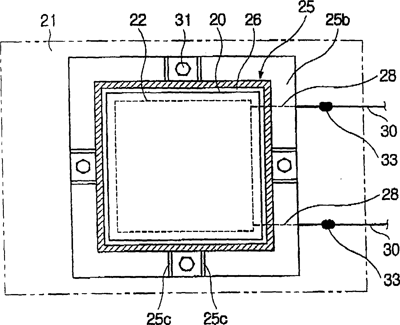 Cooling and heating device using thermoelectric module