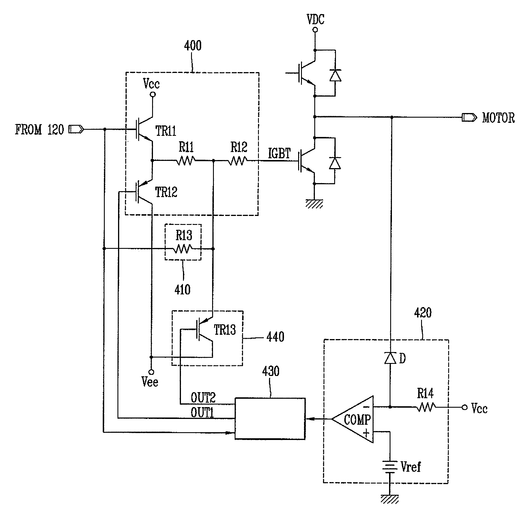 Discharging control apparatus of switching device for inverter