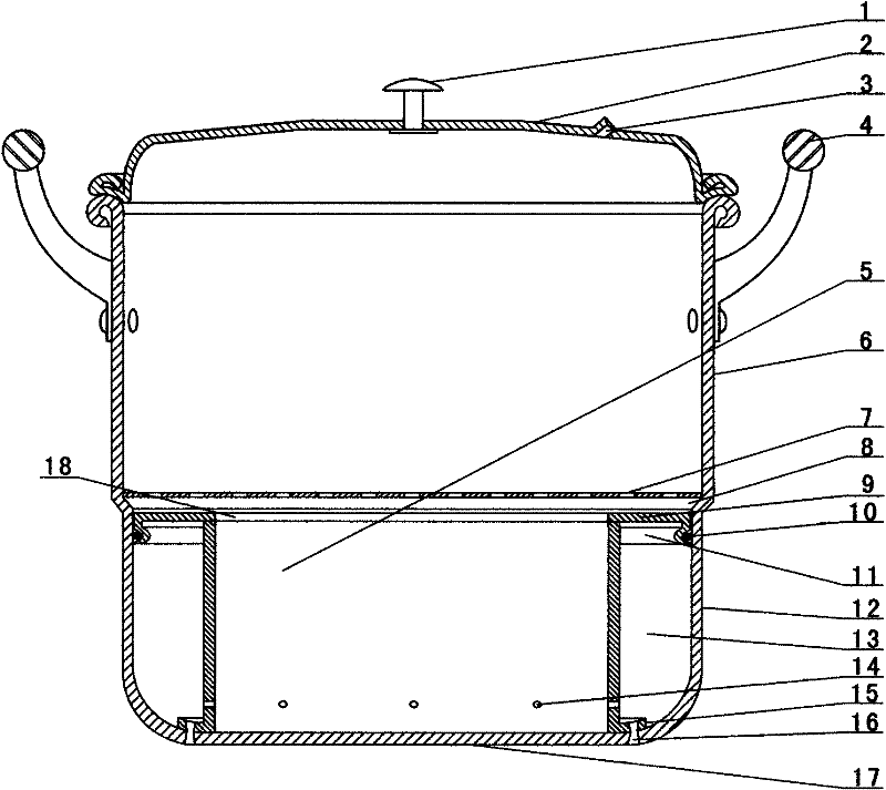 Steaming boiler with built-in water container capable of generating steam quickly