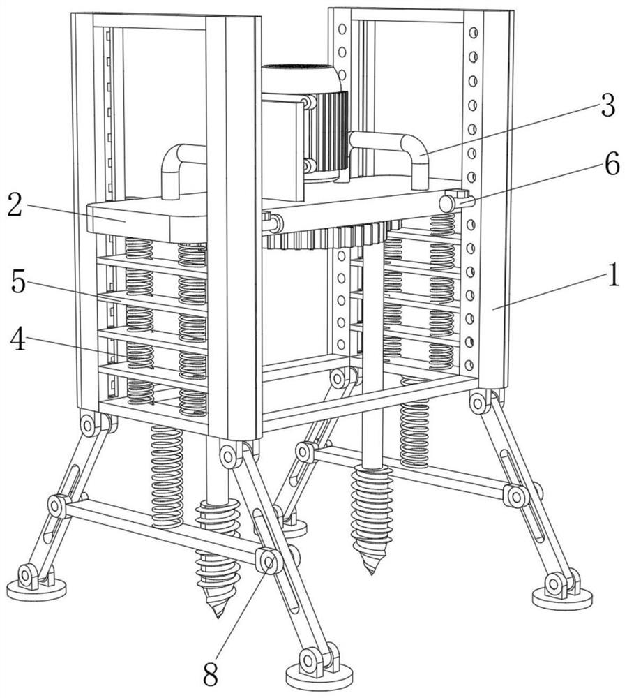 Perforating device for tea planting