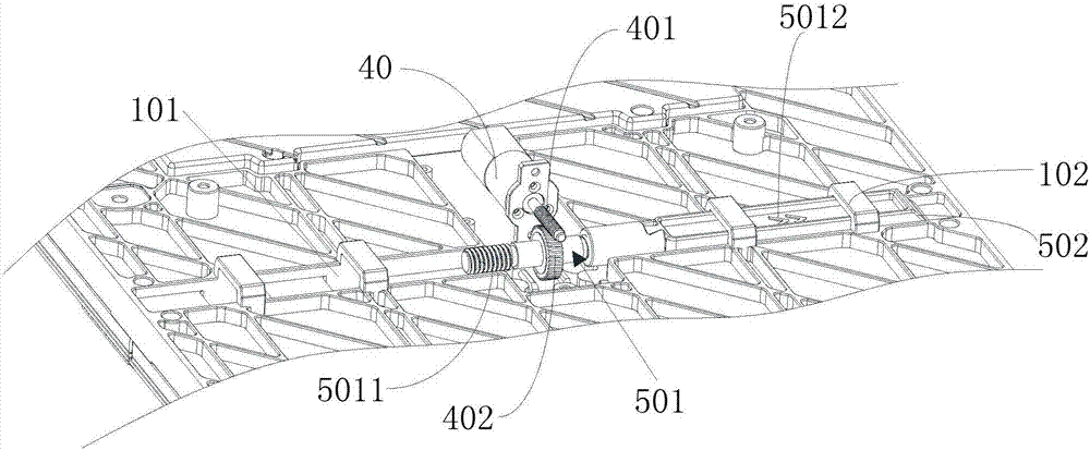 Guide device and self-unloading fall preventing display device