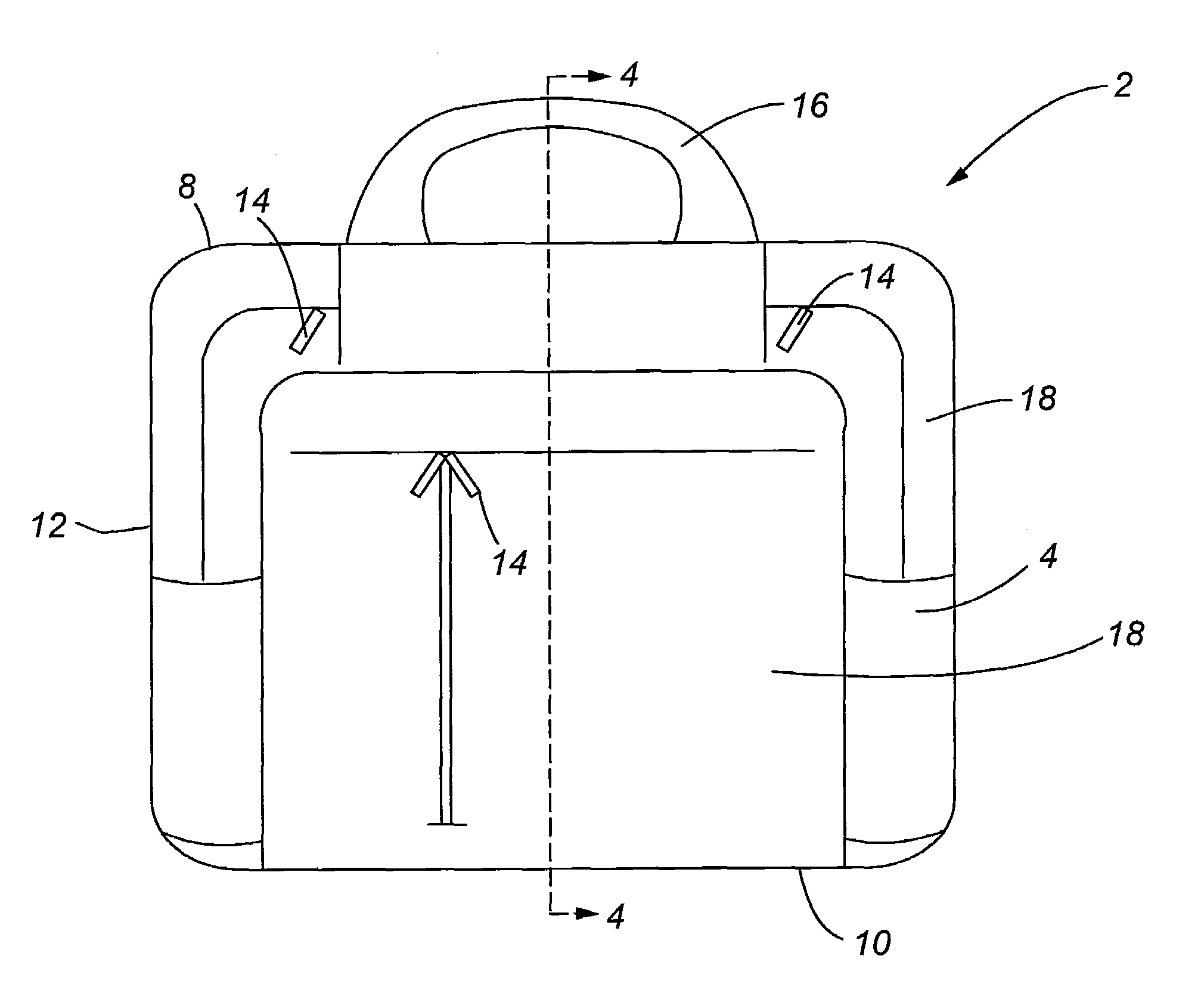 Case with selectively adjustable storage portion