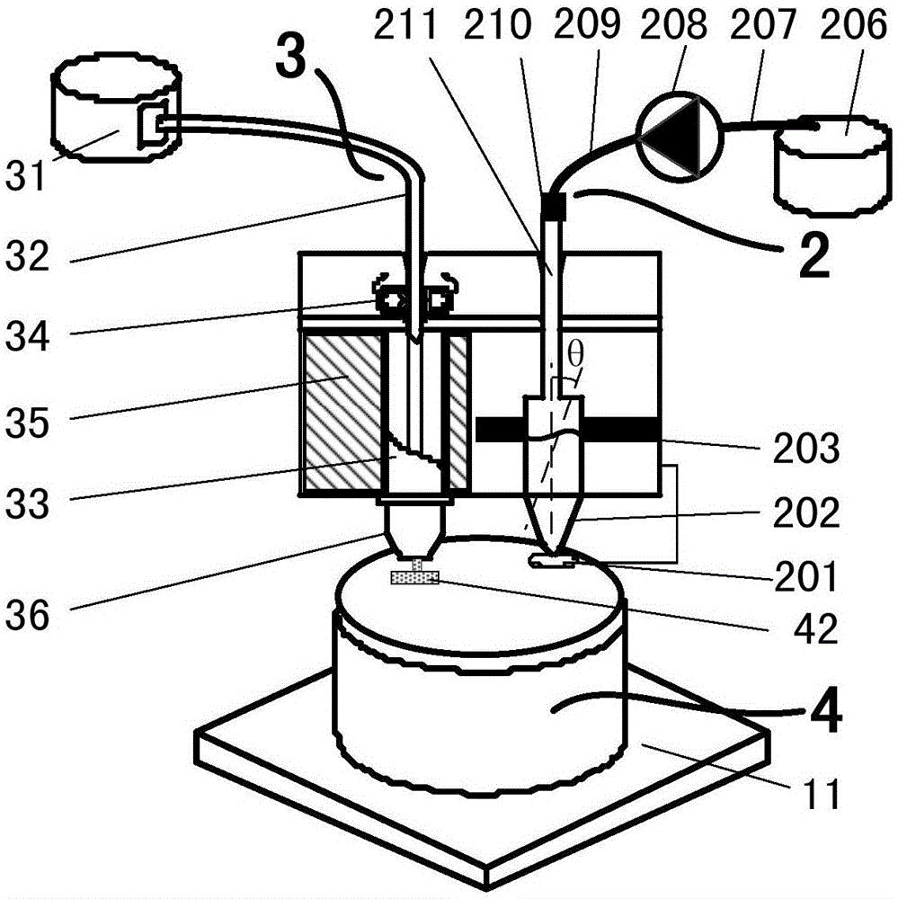 Manufacturing device and method of diamond resin abrasive wheel