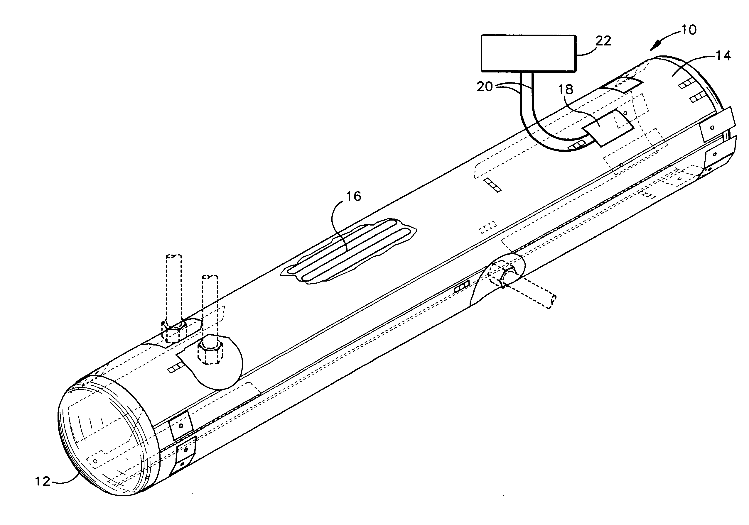 Heater for aircraft potable water tank