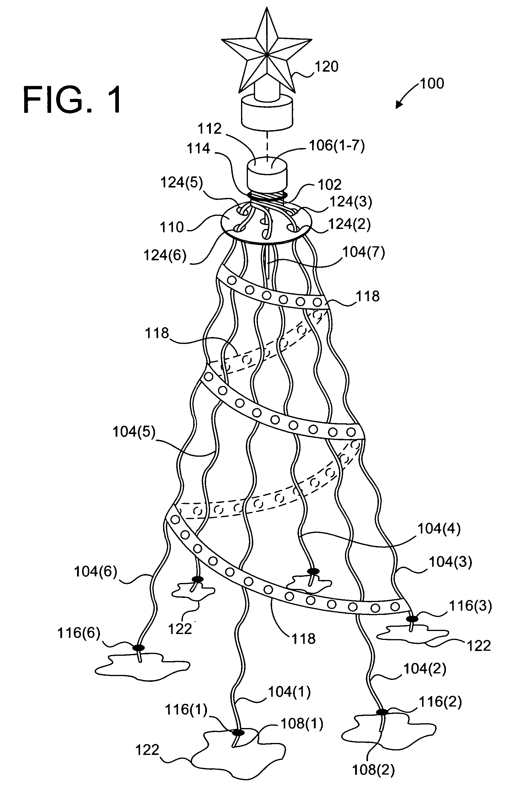 Collapsible decorative structure