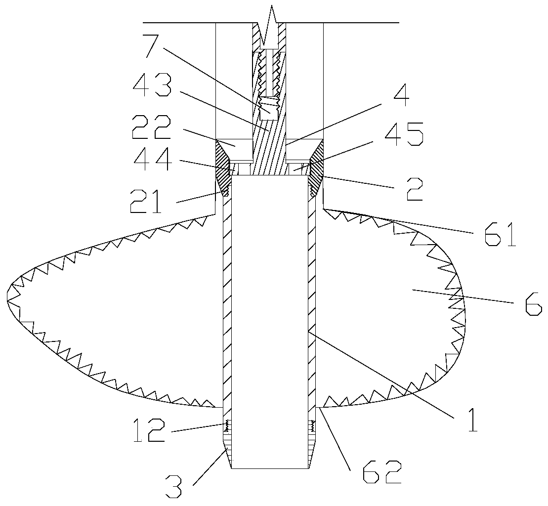 Protective device for karst cave and waterway drilling method using the protective device