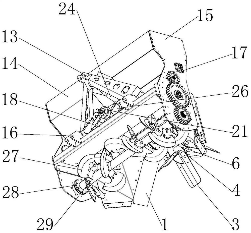 Side transmission type ridging, fertilizing and punching all-in-one machine