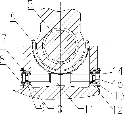Fine adjustment device for slide block of four-column overhead oil cylinder press