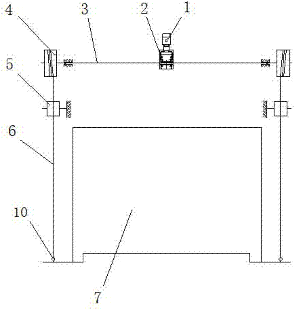 Electric lifting door opening-closing device