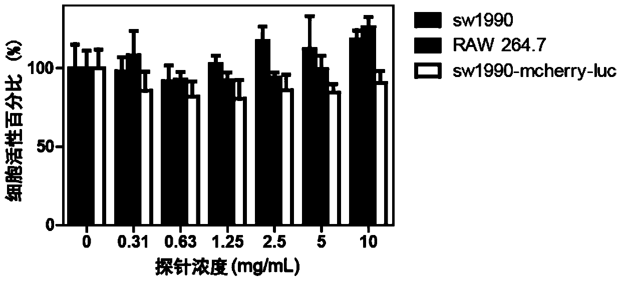 Preparation method and application of macrophage tracer fluorescent probe