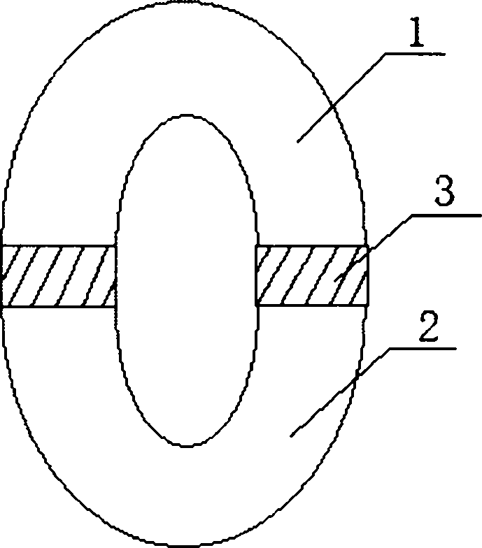 Core for composite induction transformer