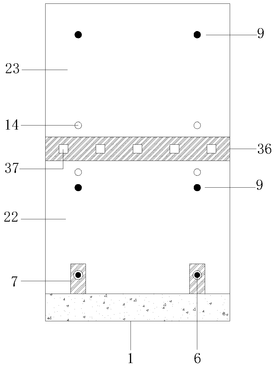 Construction method of assembly type prefabricated plate disassembly-free thin plate tire film prefabricated ring beam reinforcing system