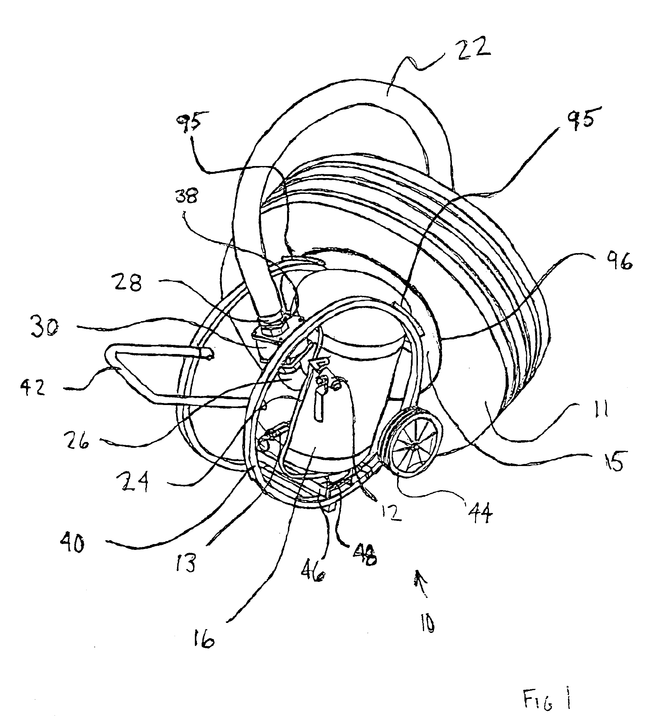Inflating device for tires