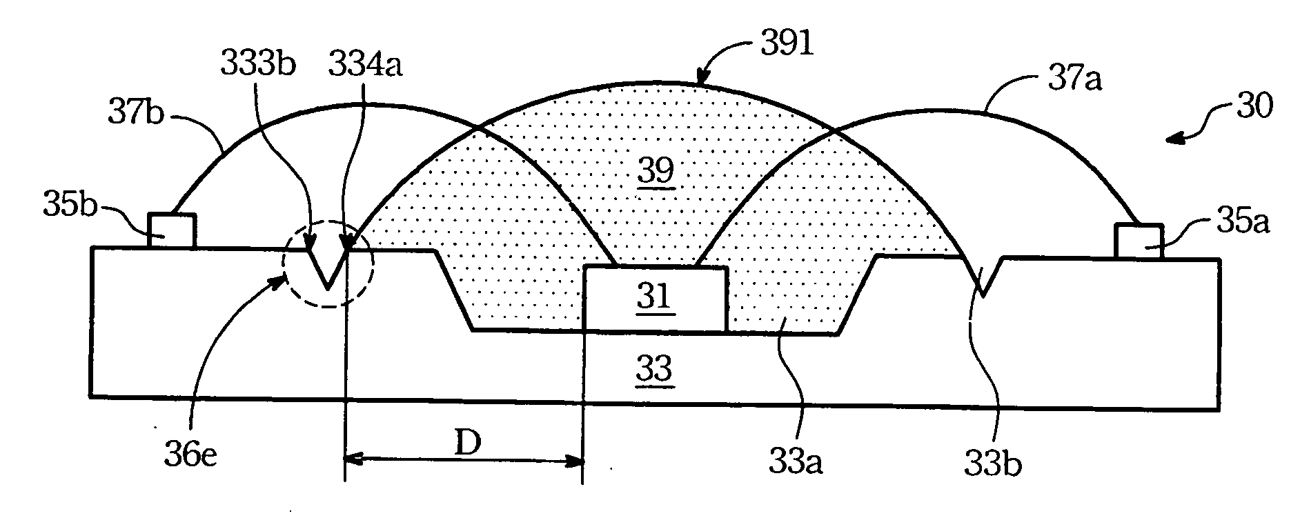 Light emitting diode package with positioning groove