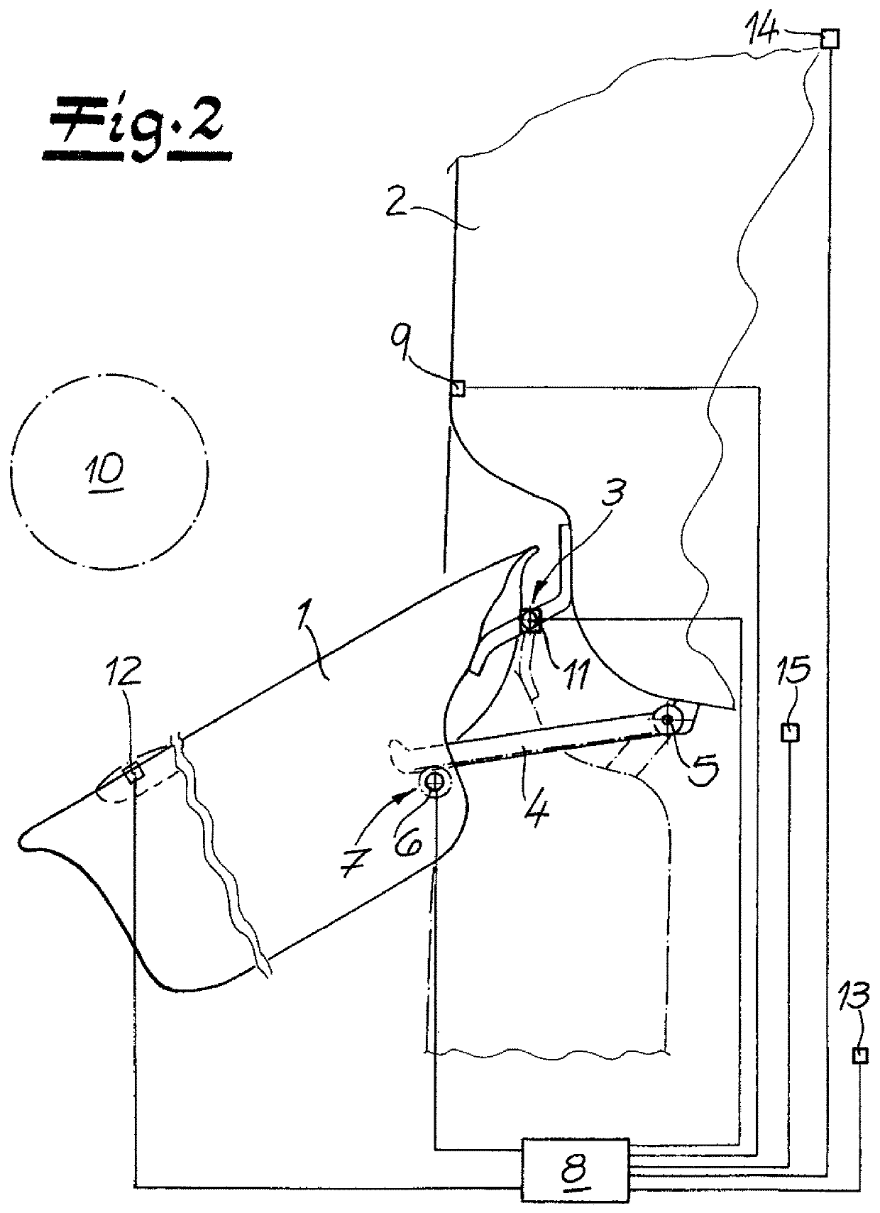 Method and device for impinging on a motor vehicle door in the sense of a deceleration, in particular for avoiding collisions