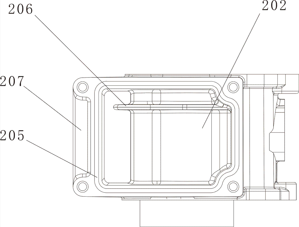 Extender engine cooling water cavity structure