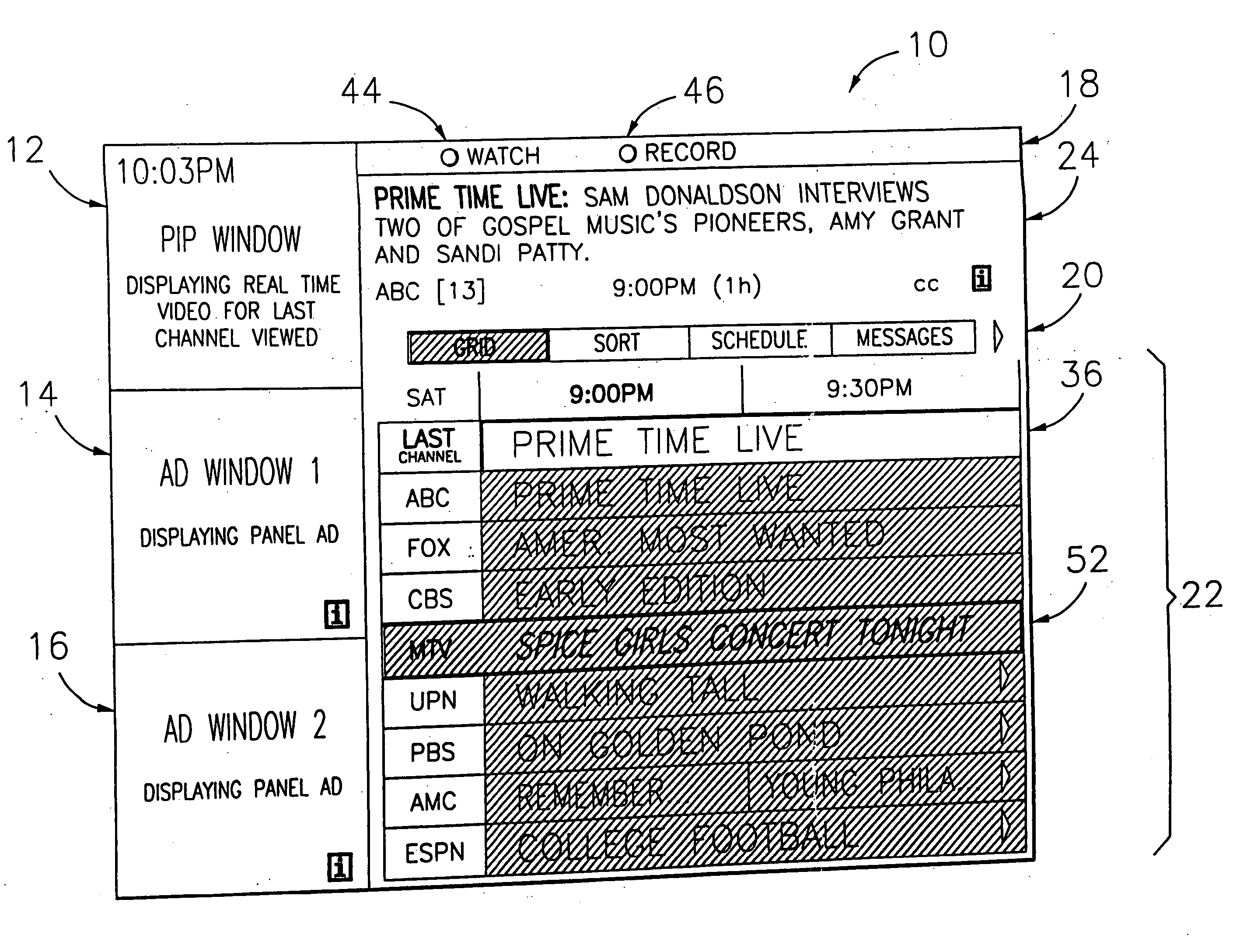 System and method for targeted advertisement display responsive to user characteristics