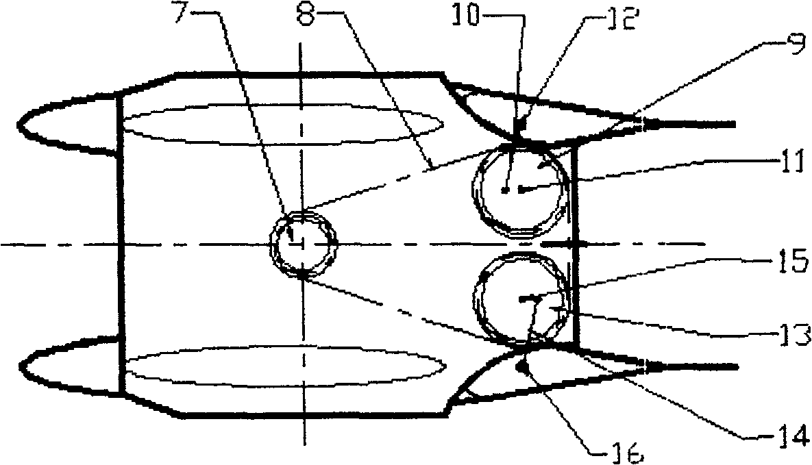 Bionic double tail sterm propeller