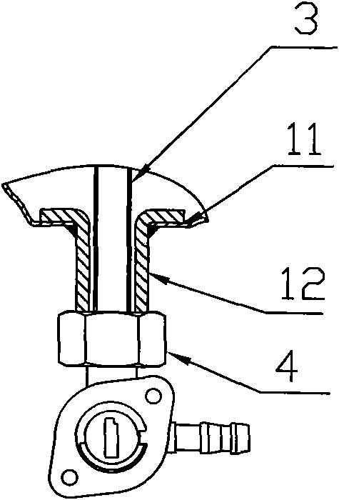 Two-wheeled motorcycle fuel oil anti-theft installation structure