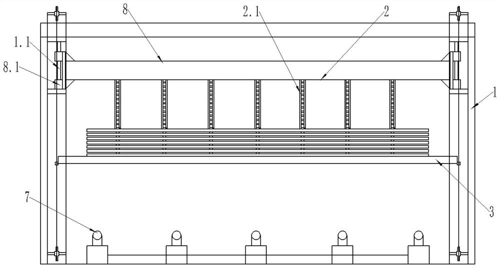 Automatic filler strip stacking device for panel stacks