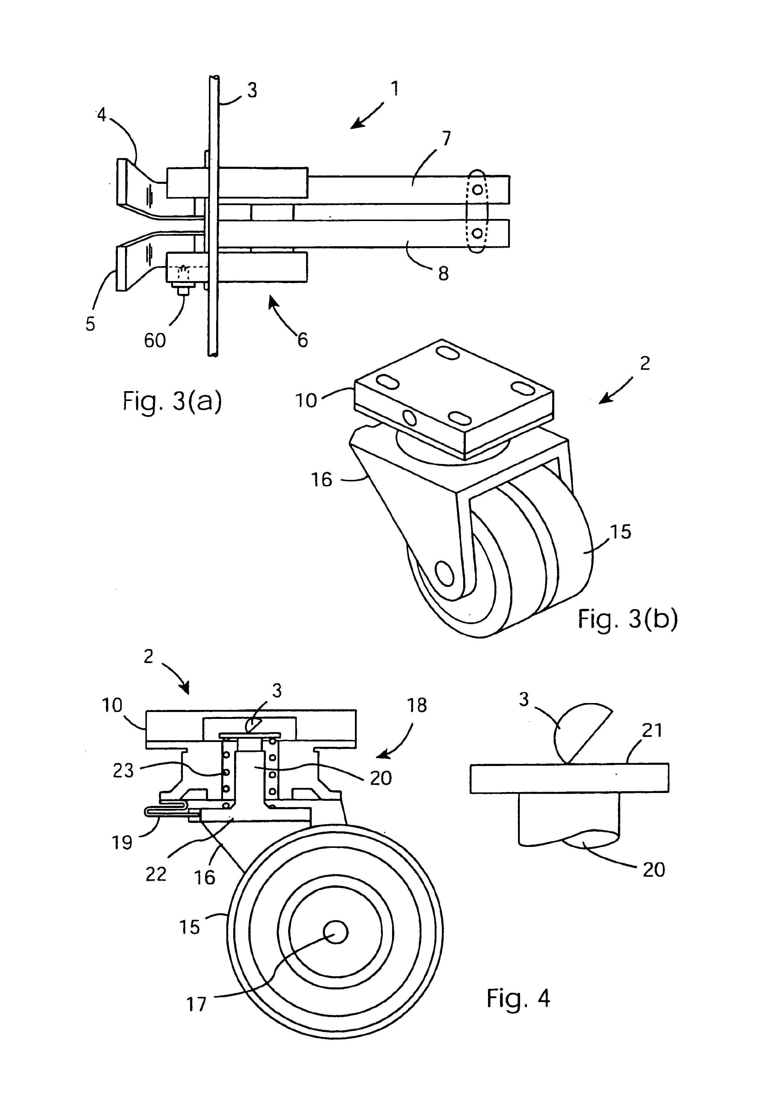 Trolley wheel mechanism