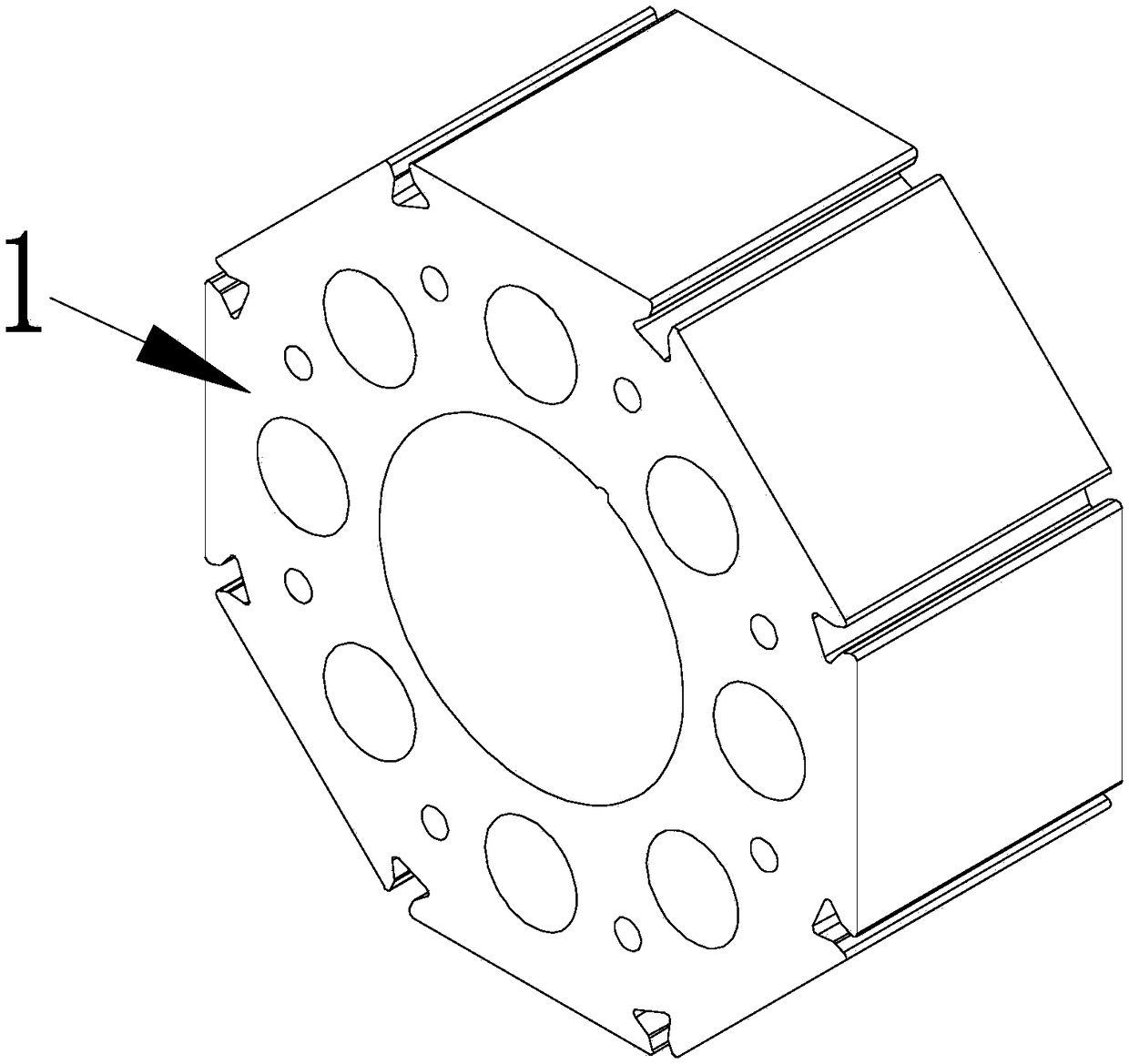 EPS brushless motor rotor core structure