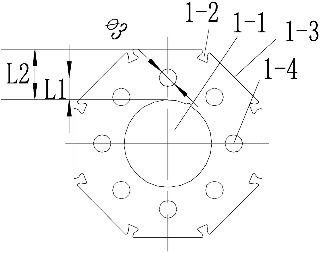 EPS brushless motor rotor core structure