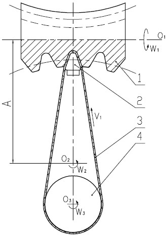 Double-sided precision grinding method and equipment for enveloping toroidal worm tooth surface