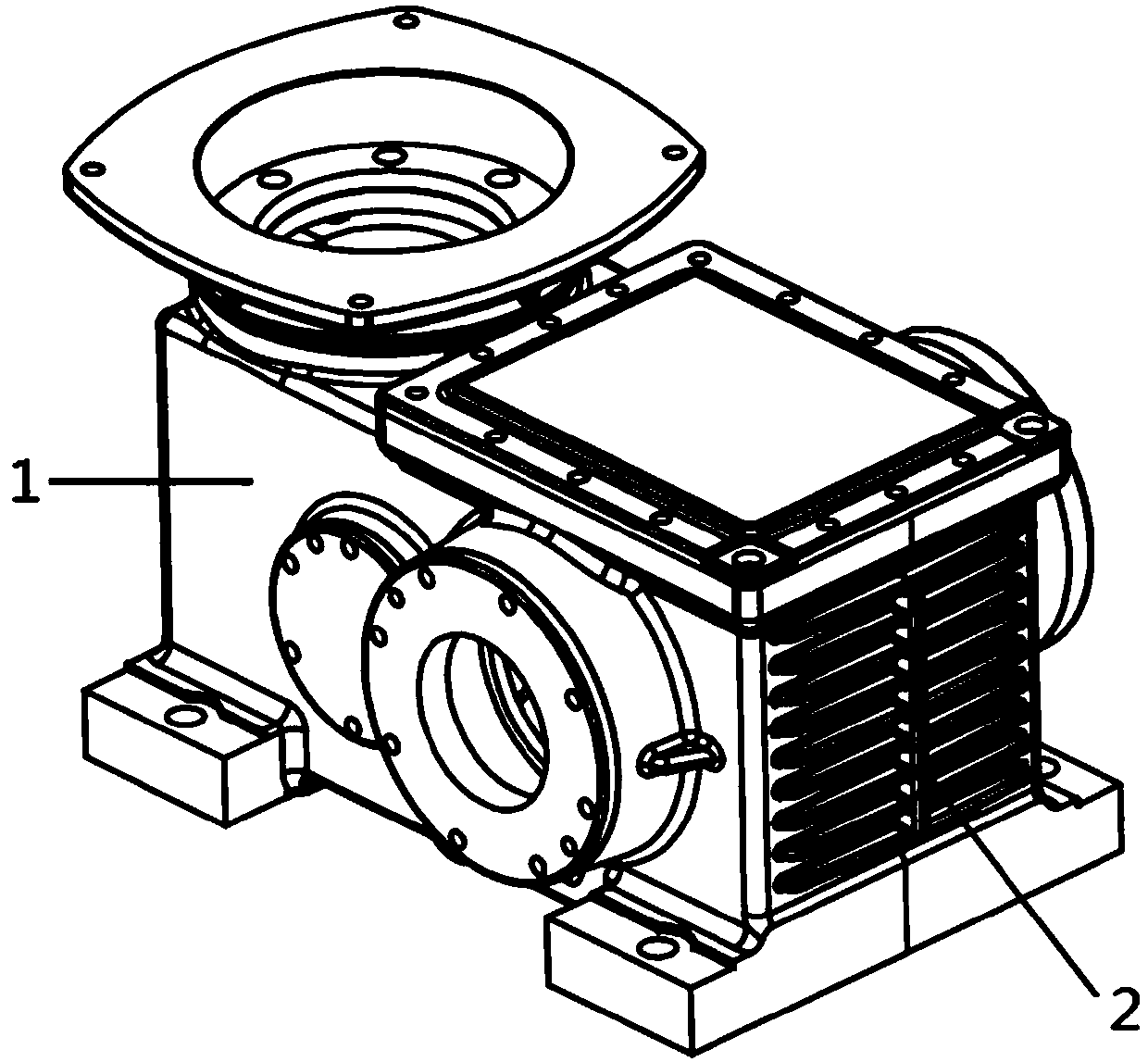 Two-stage worm and gear bevel wheel transmission speed reducer