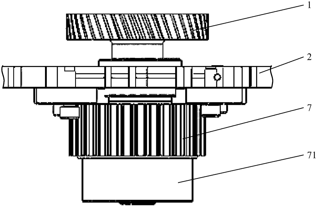 Gear adjusting device for cutting machine and cutting machine