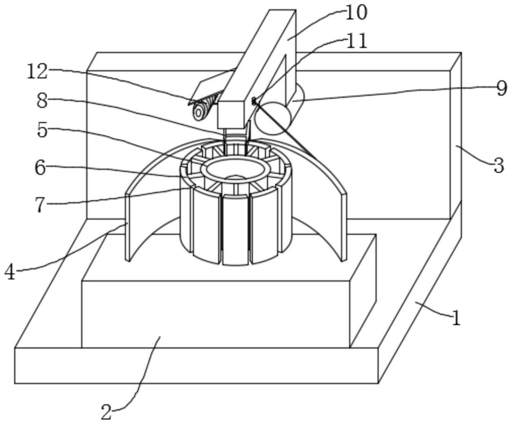 A winding device for a magnetic levitation motor core