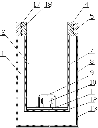 Thread engagement type double-layer combined dedusting cloth bag and production process thereof