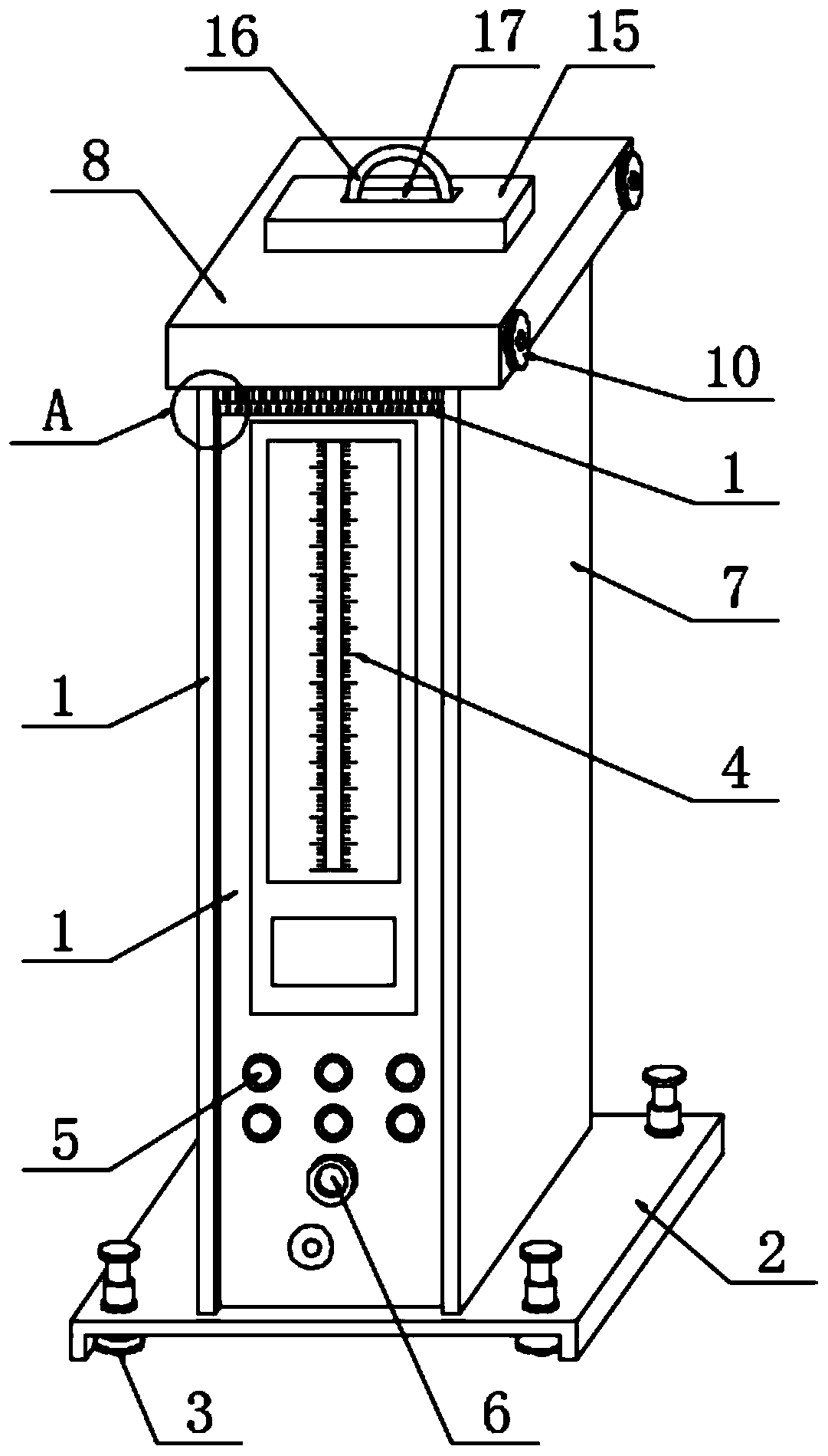 Air gauge of electronic beam