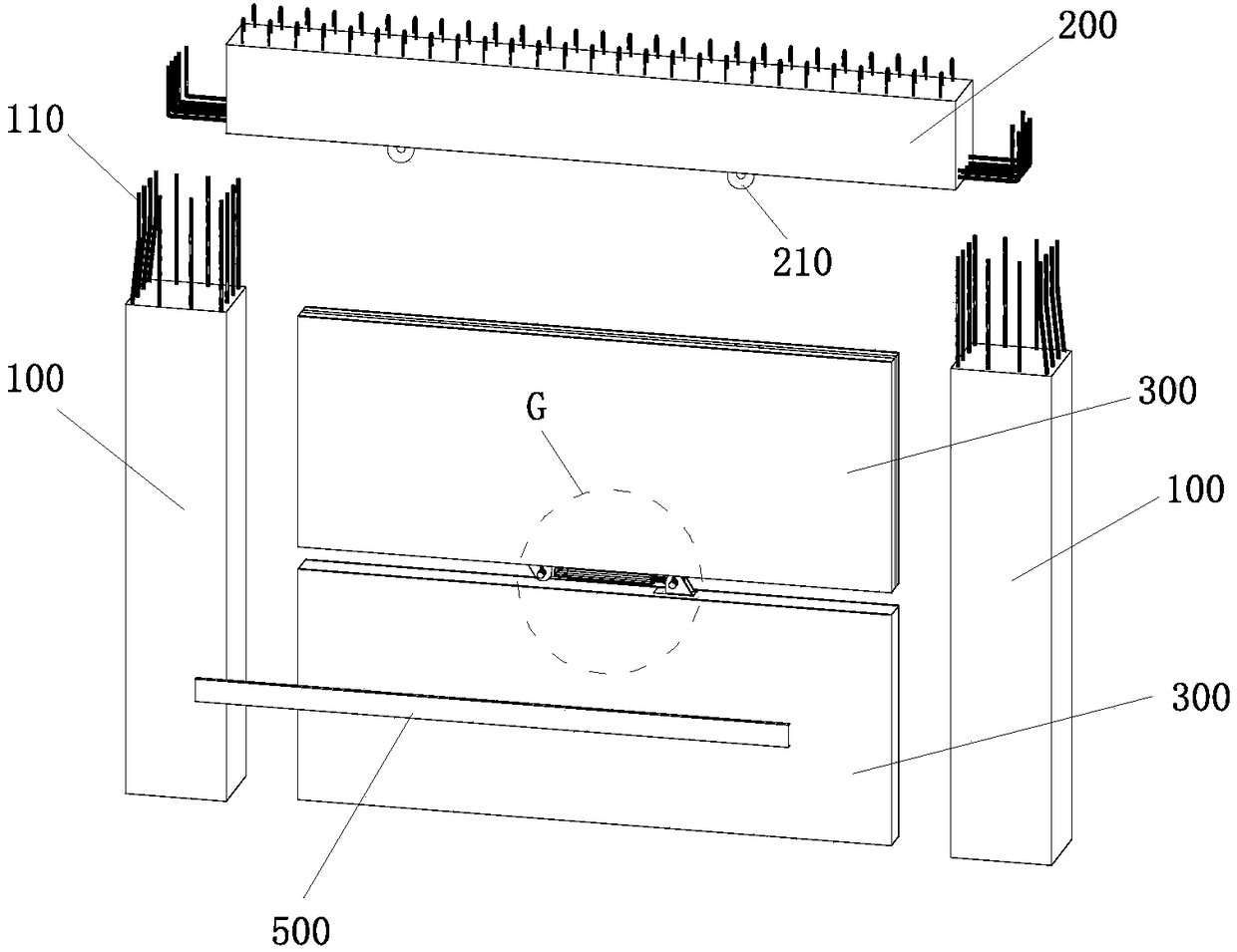 Assembled integral type energy-consuming framework wallboard system and construction method